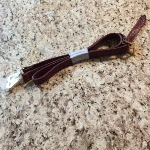 Ora Delphine NWT Maroon Leather Satchel Bag - Picture 8 of 10